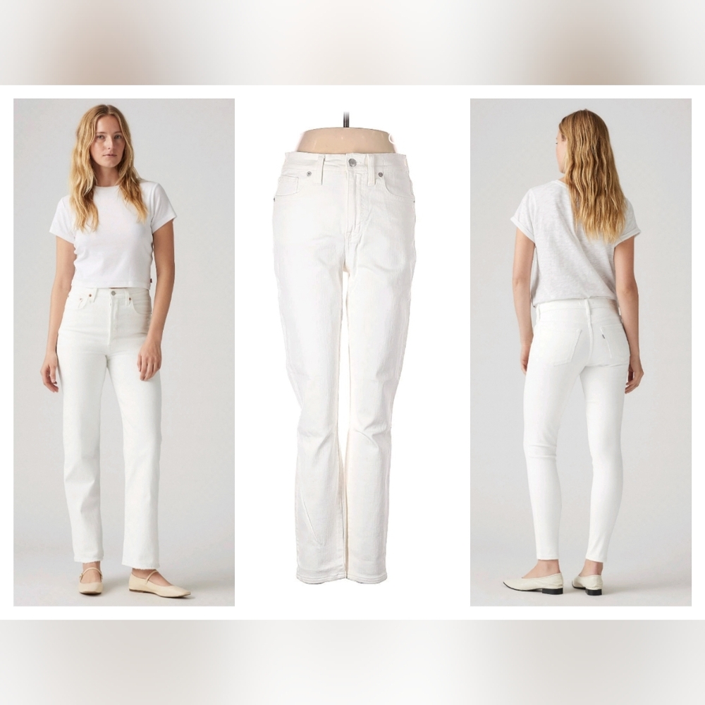 Madewell Women's Straight Leg Cream Jeans